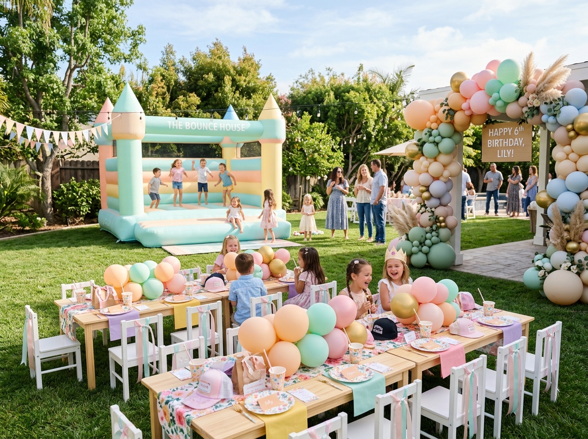 Mobiliario Infantil, Brincolín Inflable y Arco Nancy García